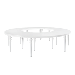 White Serpentine table