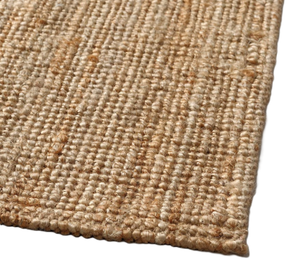 Close up view of the Organic Natural Rug. More texture shown