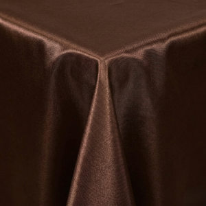 Rectangular Satin Chocolate Table Linen